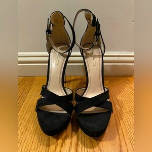 ZARA Black ankle strap heels